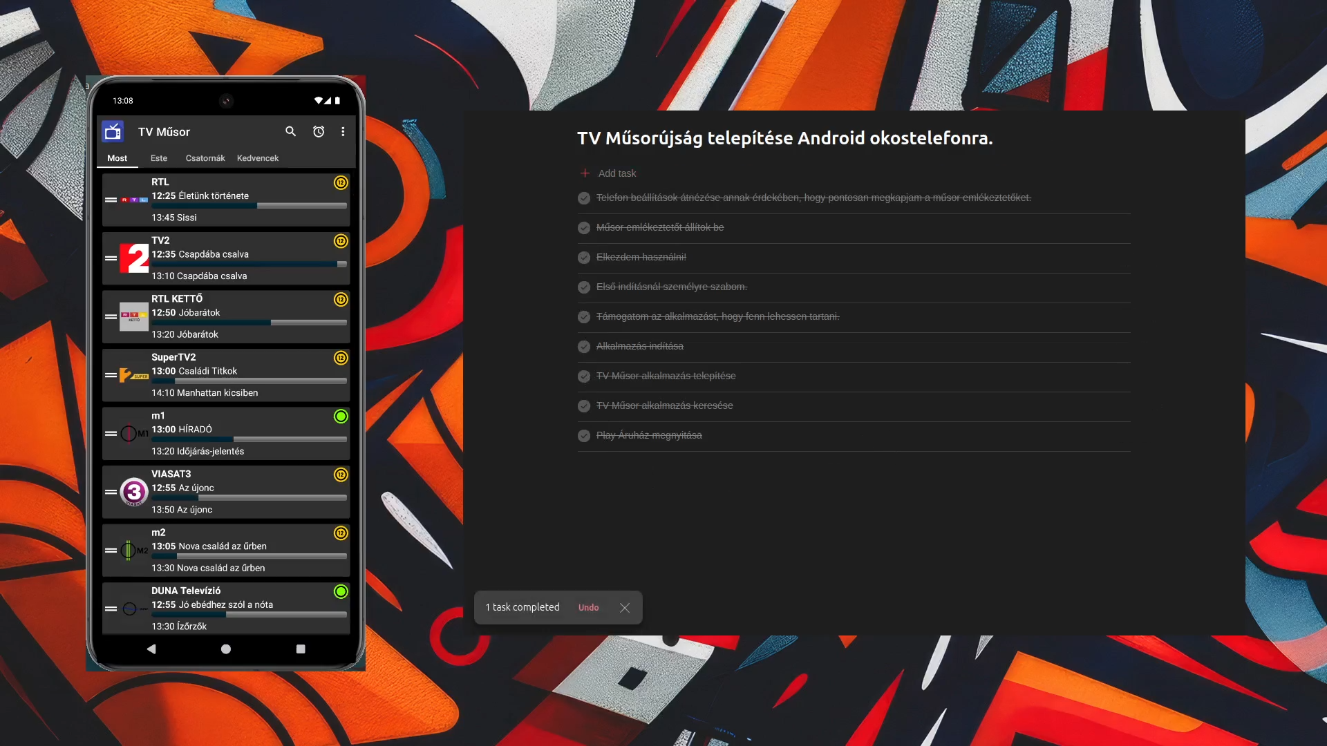 TV Műsor alkalmazás telepítése és bemutatása